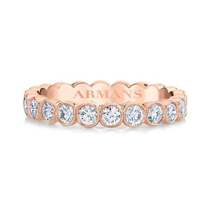 Round Bezel Set Diamond Eternity Band