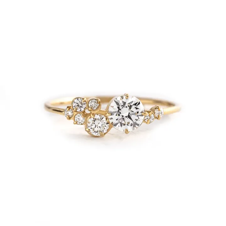 Round Diamond Cluster Ring