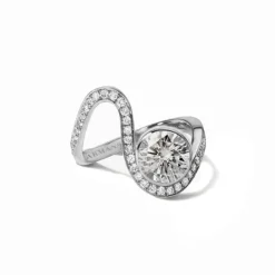 Round Diamond Loop Ring