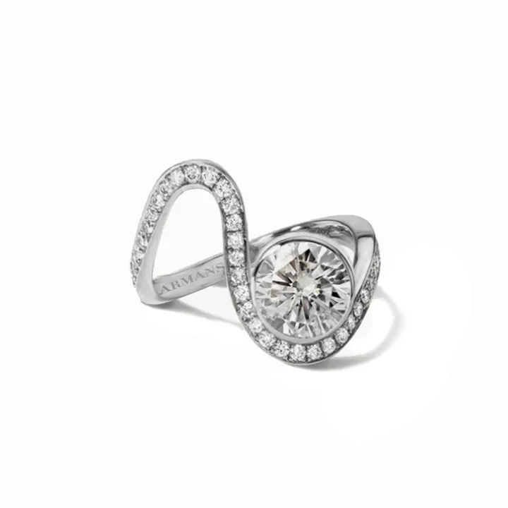 Round Diamond Loop Ring