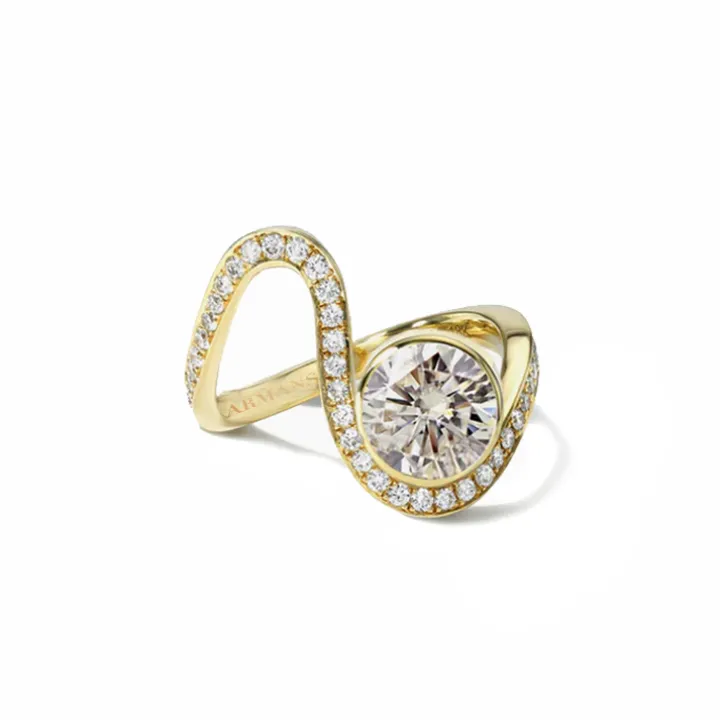 Round Diamond Loop Ring