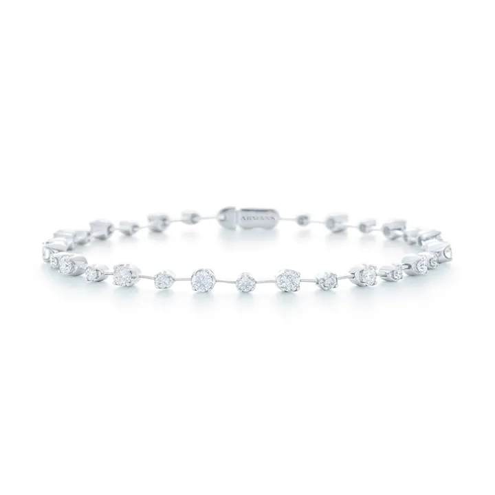 Round Diamond Space Bracelet