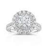 Round Double Halo Engagement Ring
