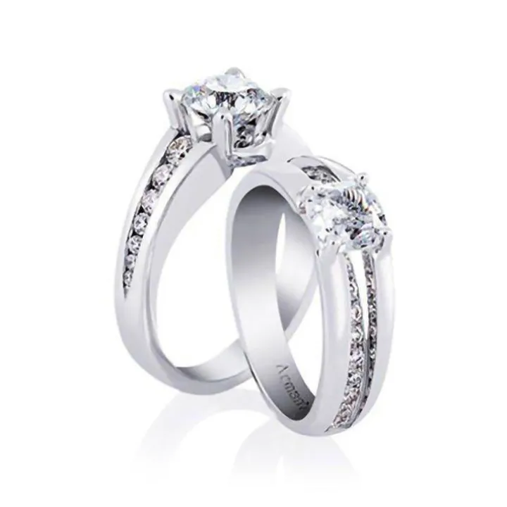 Round Eclipse Engagement Ring