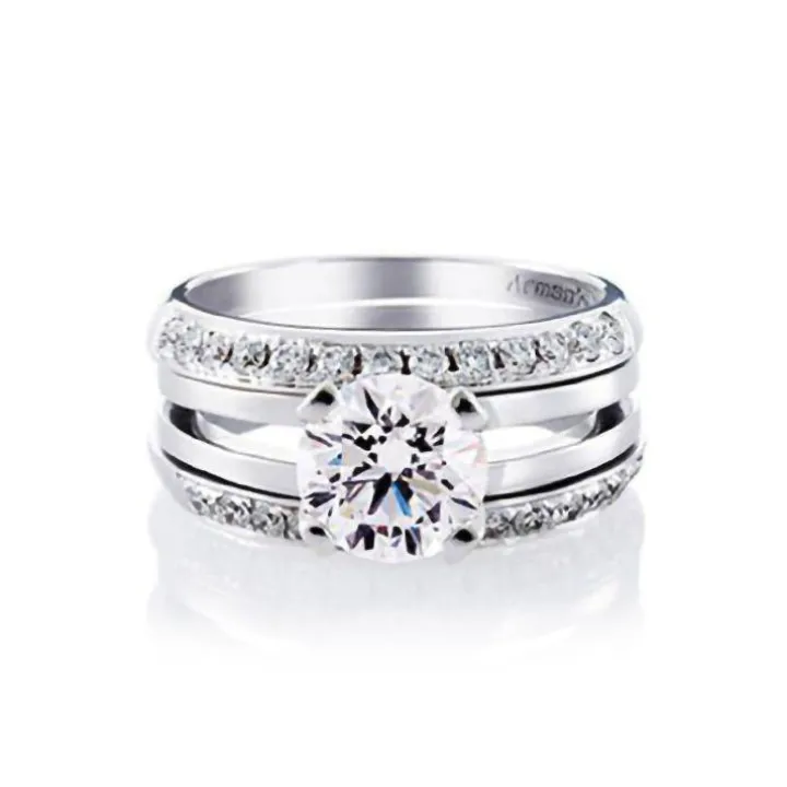 Round Ellipse Engagement Ring
