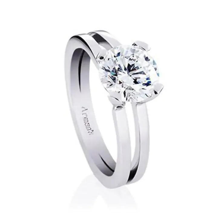 Round Ellipse Engagement Ring