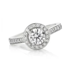 Round Halo Engagement Ring