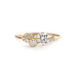 Round Lab Grown Diamond Cluster Ring