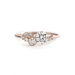 Round Lab Grown Diamond Cluster Ring