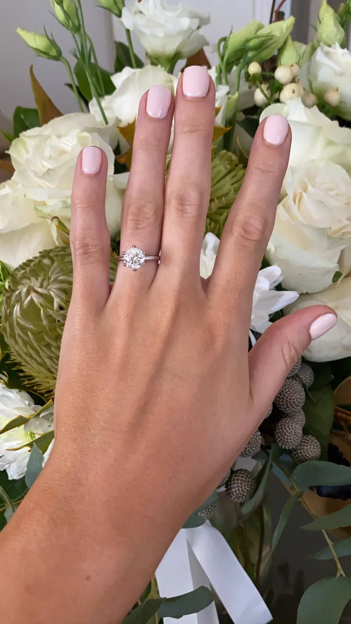 Round Lara Lab Grown Engagement Ring