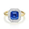 Royal Blue Lab Grown Sapphire Radiance Ring