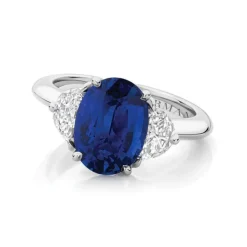 Royal Blue Lab Grown Sapphire Engagement Ring