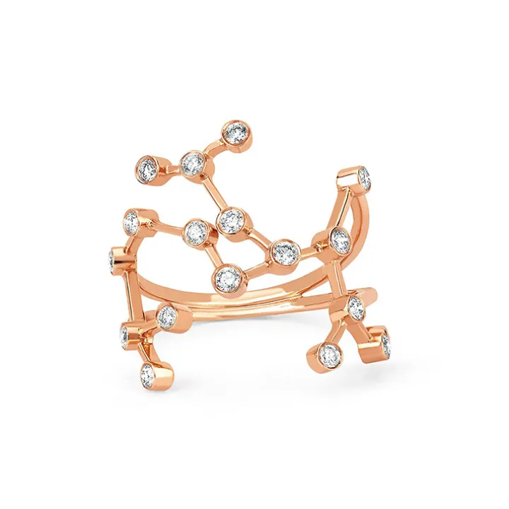 Sagittarius Diamond Constellation Ring