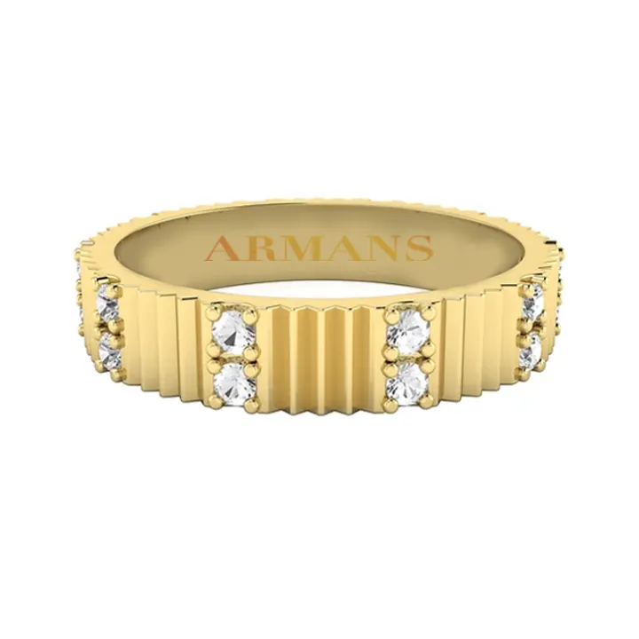 Scarlett Fluted Diamond Eternity Band