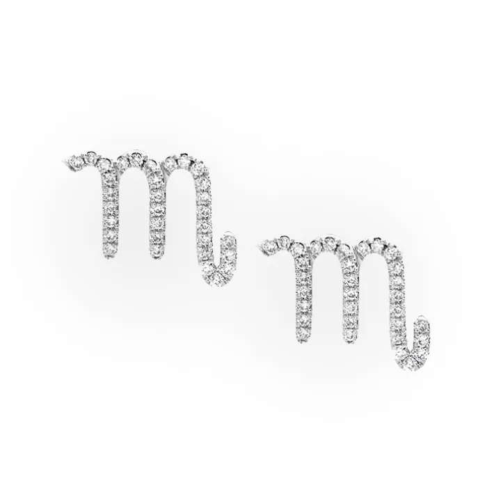 Scorpio Diamond Zodiac Studs