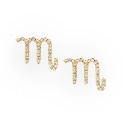 Scorpio Diamond Zodiac Studs