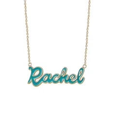 Script Enamel Name Necklace
