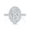 Seamless Oval Halo Engagement Ring