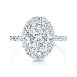 Seamless Oval Halo Engagement Ring