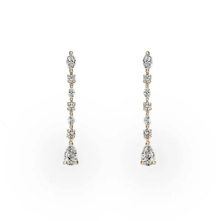 Serena Diamond Drop Earrings