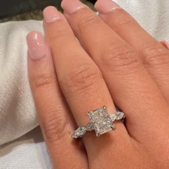 Shimmy Radiant Lab Grown Engagement Ring