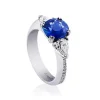 Side Stone Sapphire Engagement Ring