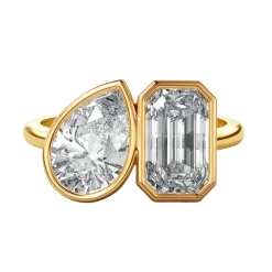 Sienna Bezel Toi Et Moi Lab Grown Engagement Ring