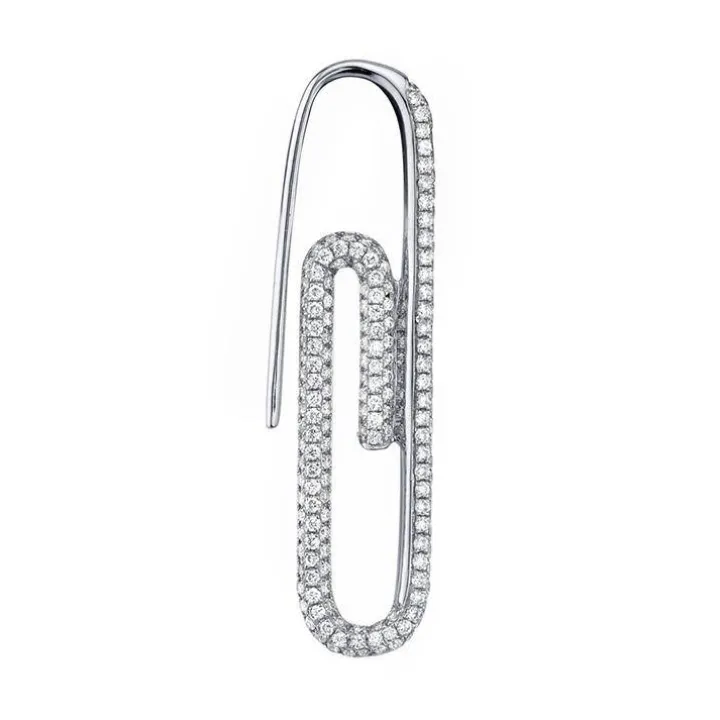 Single Diamond Clip Earring