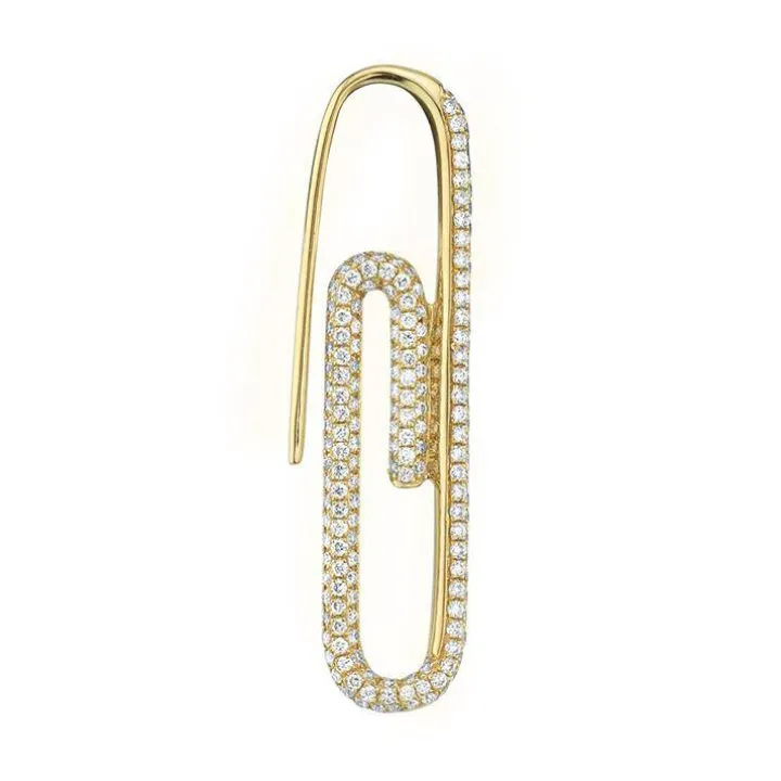 Single Diamond Clip Earring