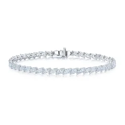 Slanted Marquise Diamond Tennis Bracelet