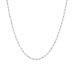 Small Solid Gold Paper Clip Chain