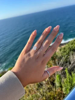 Snow White Lab Grown Engagement Ring