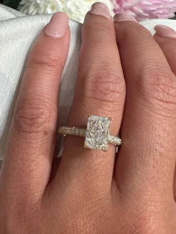 Snow White Lab Grown Engagement Ring