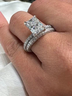Snow White Lab Grown Engagement Ring