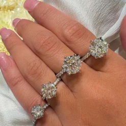 Snowball Engagement Ring
