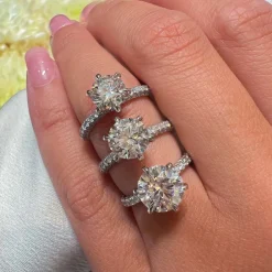 Snowball Engagement Ring