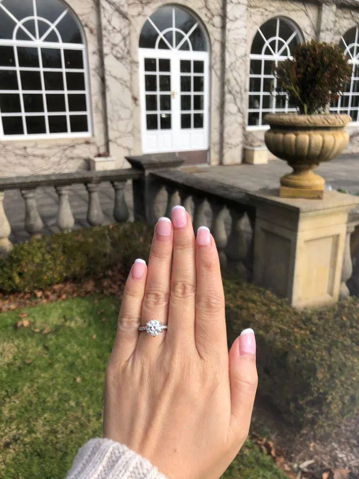 Snowball Engagement Ring