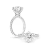 Snowball Lab Grown Engagement Ring