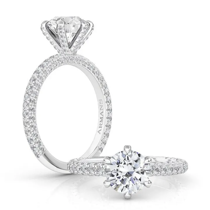 Snowfall Round Engagement Ring