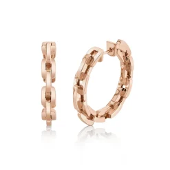 Solid Gold Chain Link Huggies