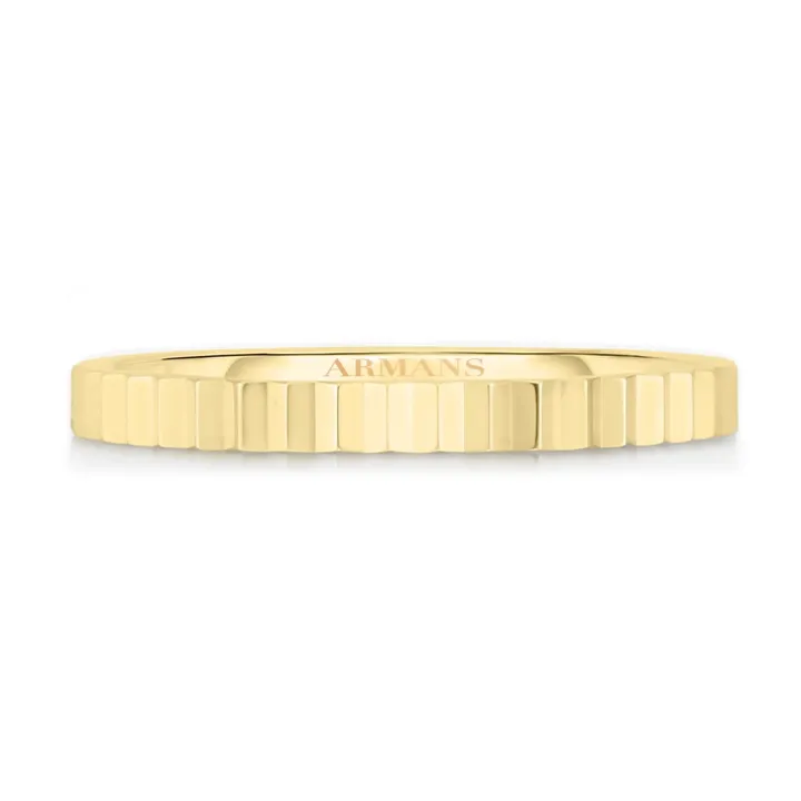 Solid Gold Fluted Ring