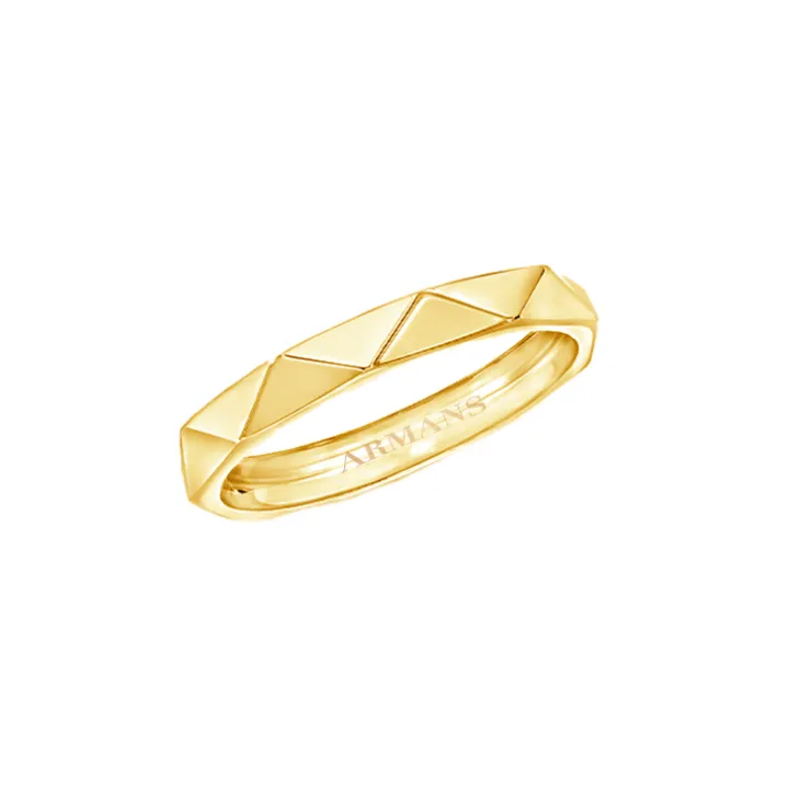 Solid Gold Geometric Ring