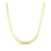 Solid Gold Herringbone Necklace