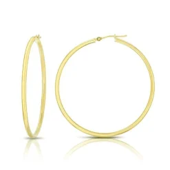 Solid Gold Hoop Earrings