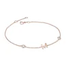 Solid Gold Initial Bracelet with Diamond Orbit