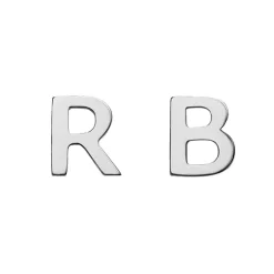 Solid Gold Initial Earrings