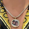 Solid Gold Memorial Photo Necklace