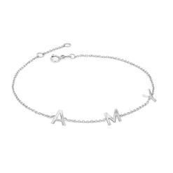 Solid Gold Multi-Initial Bracelet