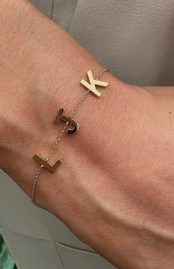 Solid Gold Multi-Initial Bracelet