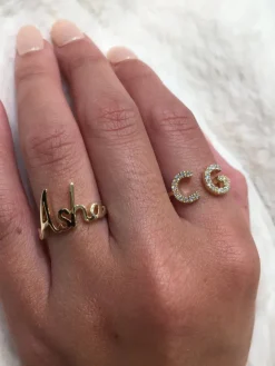 Solid Gold Name Ring